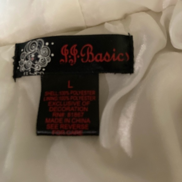 JJ Basics Womens Cream White Furry Pom Pom Hoodie Sweatshirt L Large - Picture 4 of 9